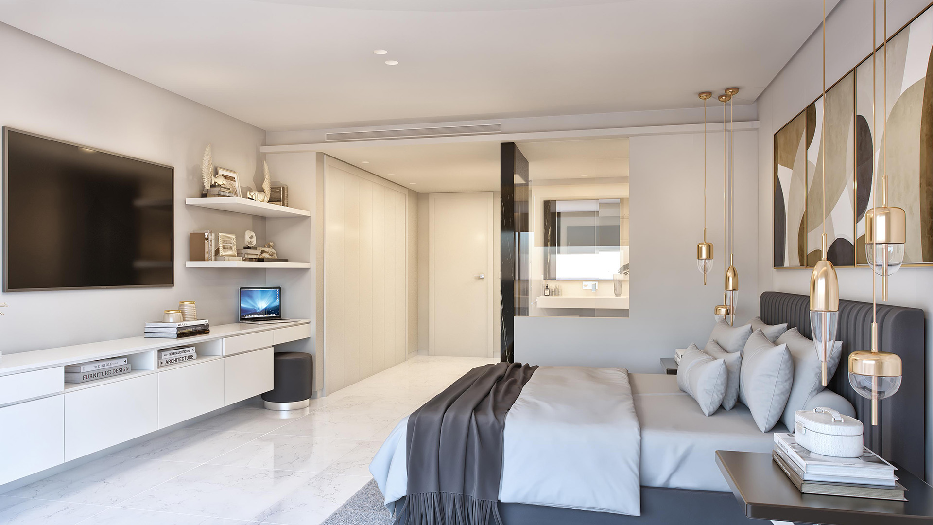 Palo Alto residences apartments, wide terrace & panoramic sea views